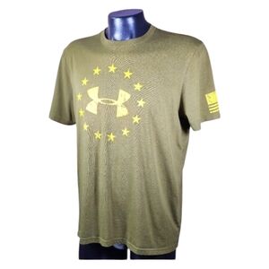 Under Armour Freedom graphic tee OD green‎ HeatGear